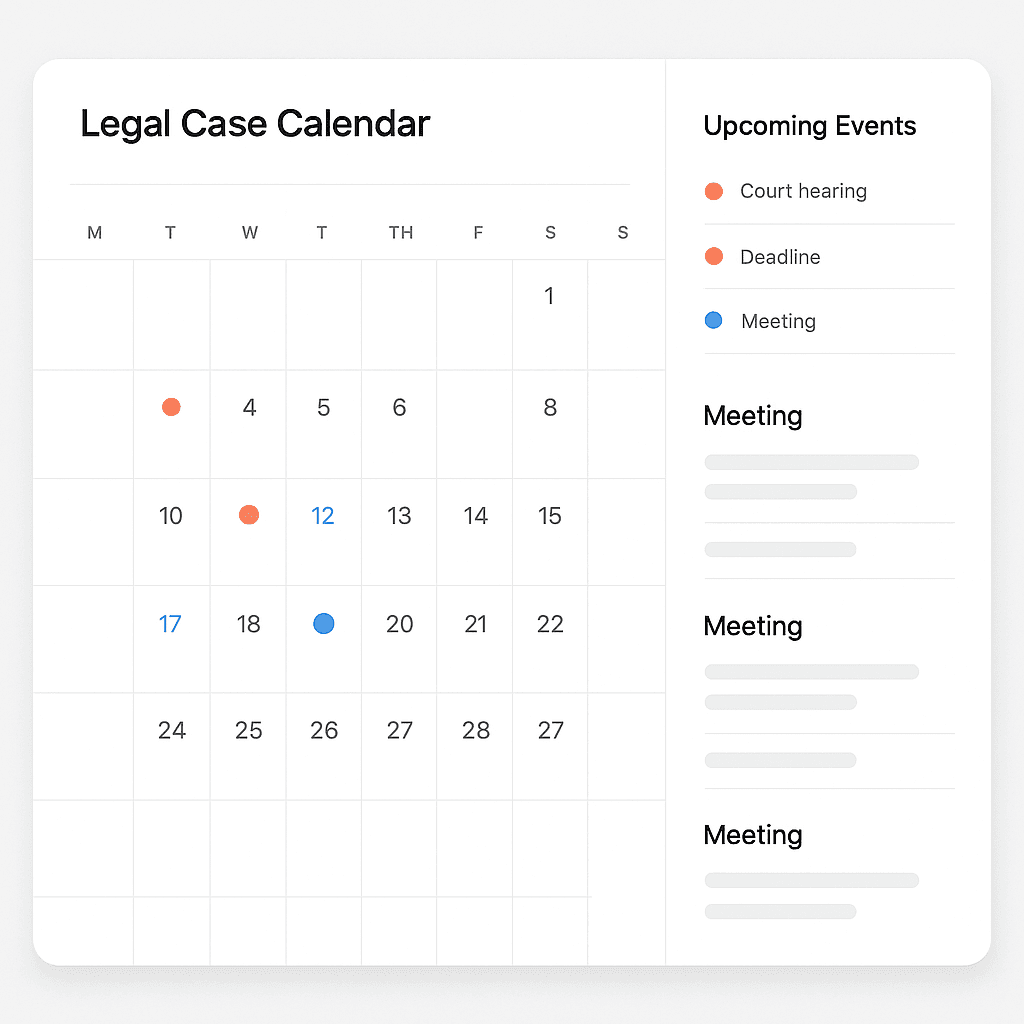 Calendar & Deadlines